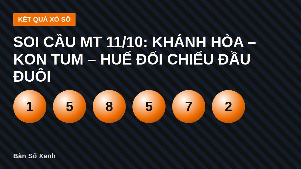 Soi cầu MT 11/10: Khánh Hòa – Kon Tum – Huế đối chiếu đầu đuôi