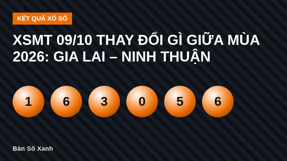XSMT 09/10 thay đổi gì giữa mùa 2026: Gia Lai – Ninh Thuận